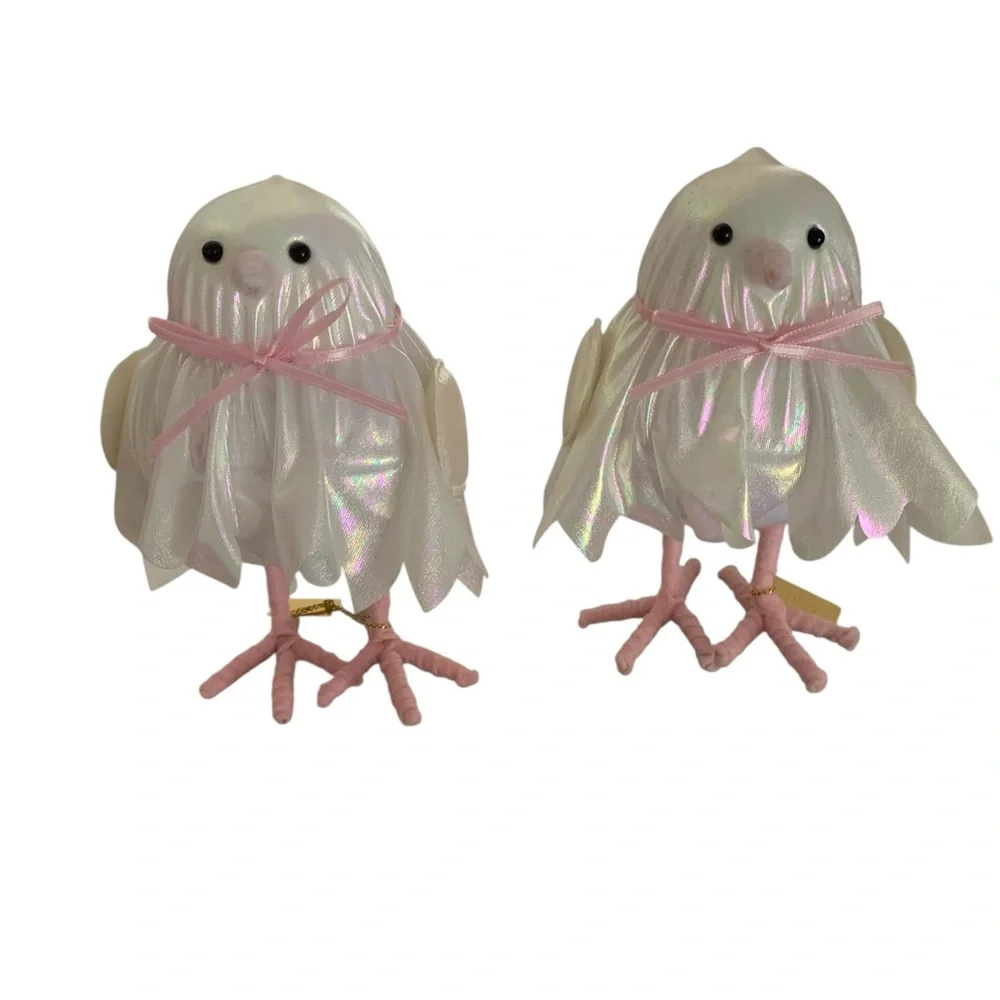 Target Iridescent Bird Decor with Pink Details